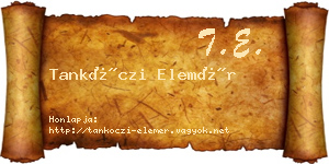 Tankóczi Elemér névjegykártya
