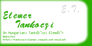 elemer tankoczi business card